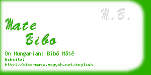 mate bibo business card